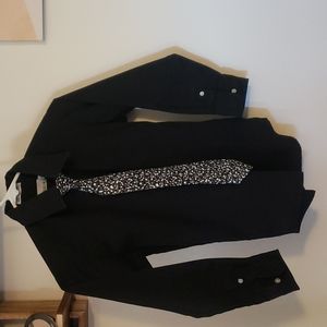 Button up shirt and clip on tie